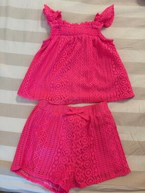Toddler girl Hot Pink woven Tank & Shorts summer Set by Primark size 3T